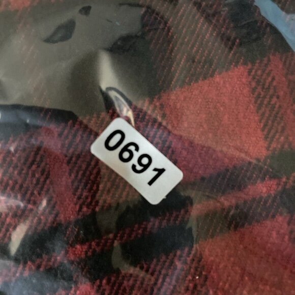 LL Bean Flannel Shirt Womens XL Tartan Plaid Red Black Organic Cotton 506162 VTG - Picture 13 of 13